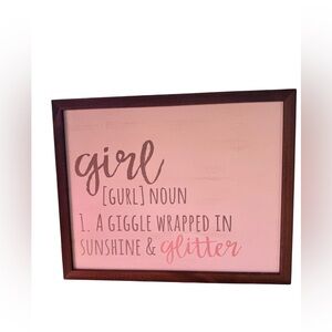 Hobby Lobby Wall Decor - Girls definition sign. New